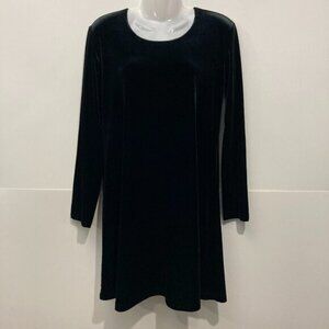 Vintage Dressing Clio Mini Dress Velvet Black Gothic Minimalist Long sleeve M